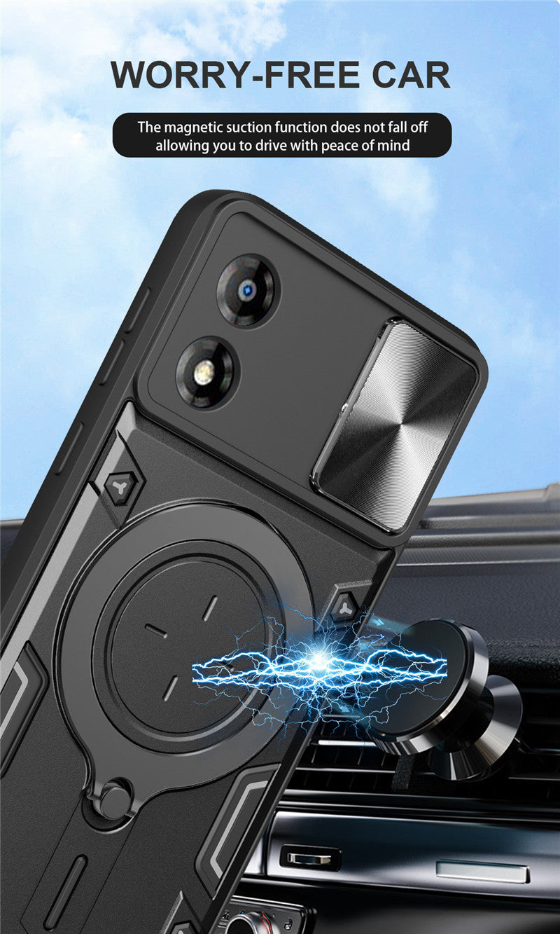 Load image into Gallery viewer, [Ring Rotating Stand][Camera Lens Cover] Motorola Moto E13 - Shield Shockproof Rugged Heavy Duty Case - Polar Tech Australia
