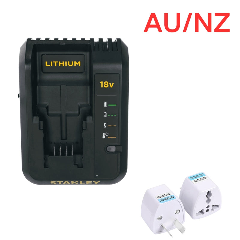 Cargue la imagen en el visor de la galería, [SC201][18V-1A] Genuine Original STANLEY Fast Charger Electrical Tool Li-ion Battery - Replacement Charger - Polar Tech Australia
