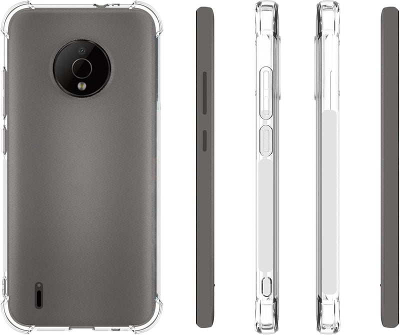 Cargue la imagen en el visor de la galería, Nokia C200 - AirPillow Cushion Transparent Soft Clear TPU Four Corners Protective Case - Polar Tech Australia
