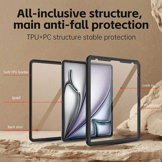 Apple iPad Air 13-inch M2 (2024) & M3 (2025) - Shellbox Waterproof Heavy Duty Lifeproof Style Case - Polar Tech Australia