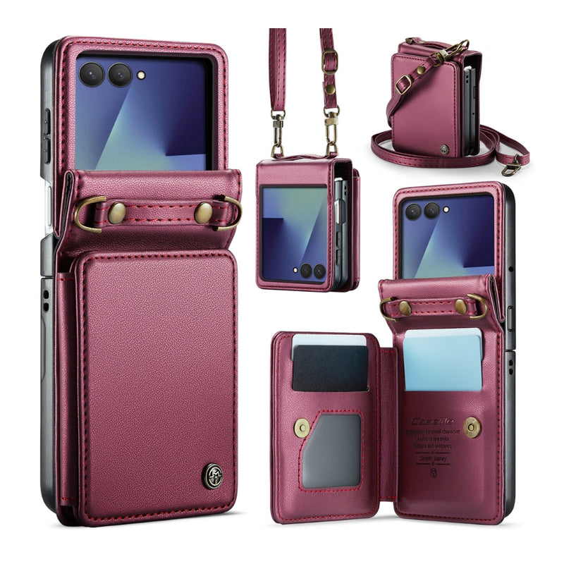 Cargue la imagen en el visor de la galería, Samsung Galaxy Z Flip7 5G - Card Slots Holder RFID Anti-theft Phone Case
