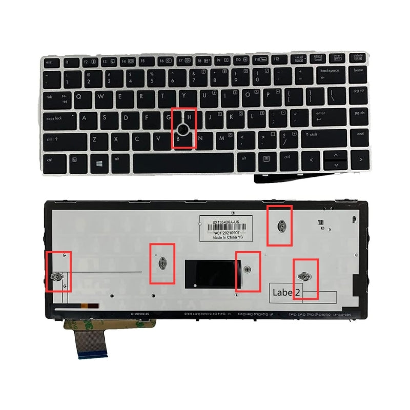 Cargue la imagen en el visor de la galería, HP EliteBook Folio 9470M 9470 9480 9480M Series - Laptop Keyboard With Back Light US Layout - Polar Tech Australia
