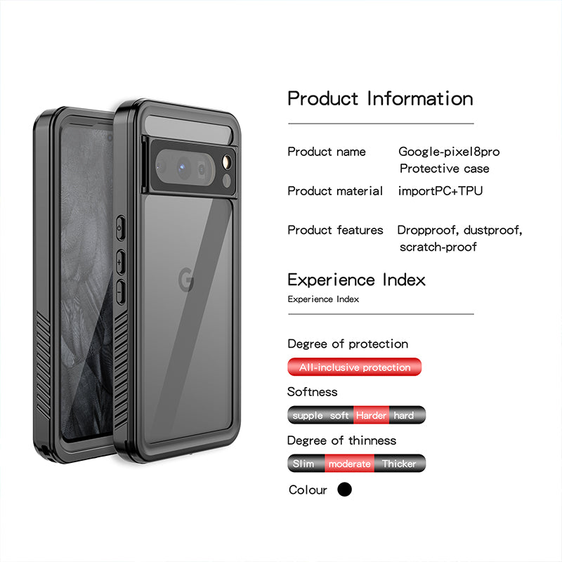 Cargue la imagen en el visor de la galería, Google Pixel 8 Pro (GC3VE) - Redpepper Full Covered Waterproof Heavy Duty Tough Armor Case - Polar Tech Australia
