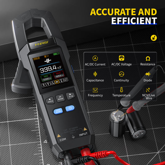 [DMC-100] FNIRSI DC AC Current Voltage Clamp Meter Digital Multimeter