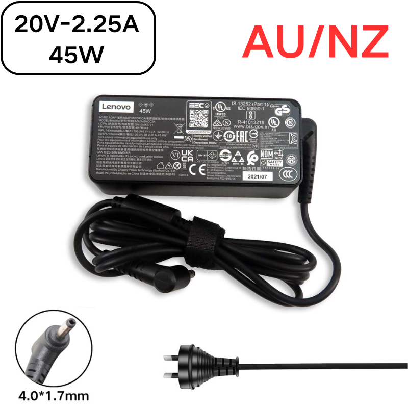 Chargez l&#39;image dans la visionneuse de la galerie, [20V-2.25A/45W][4.0x1.7] Lenovo IdeaPad Miix Chromebook Yoga Laptop AC Power Supply Adapter Charger - Polar Tech Australia
