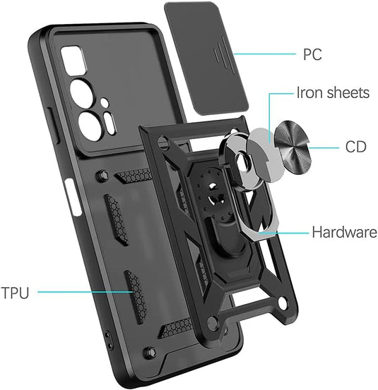 [Magnetic Ring Kickstand][Camera Cover] Motorola Moto Edge 20 Pro - Shield Shockproof Rugged Heavy Duty Case - Polar Tech Australia