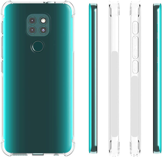 Motorola Moto G9/Moto G9 Play/Moto E7 Plus - AirPillow Cushion Transparent Soft Clear TPU Four Corners Protective Case - Polar Tech Australia