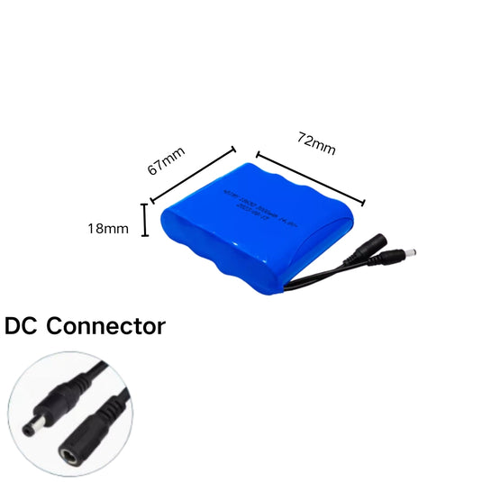 [DC Connector][18650] Universal 3000mAh 14.8V Rechargeable Li-Ion Lithium Polymer Battery - Polar Tech Australia