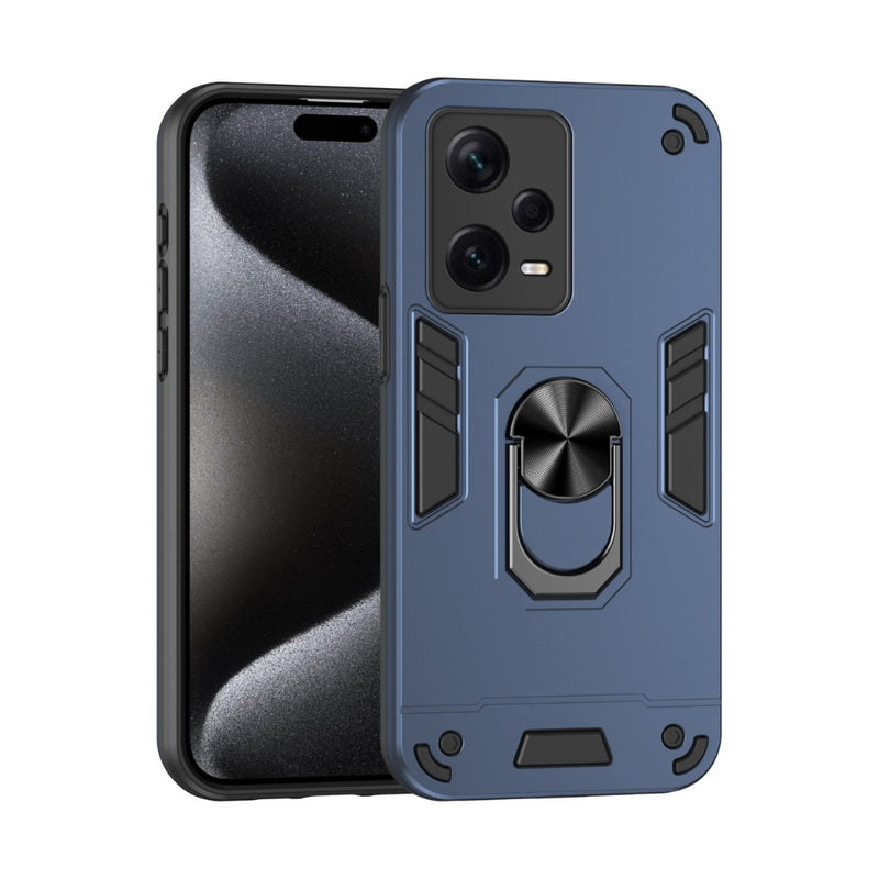 Cargue la imagen en el visor de la galería, Xiaomi Redmi Note 12 5G - Shockproof Metal Ring Holder Phone Case
