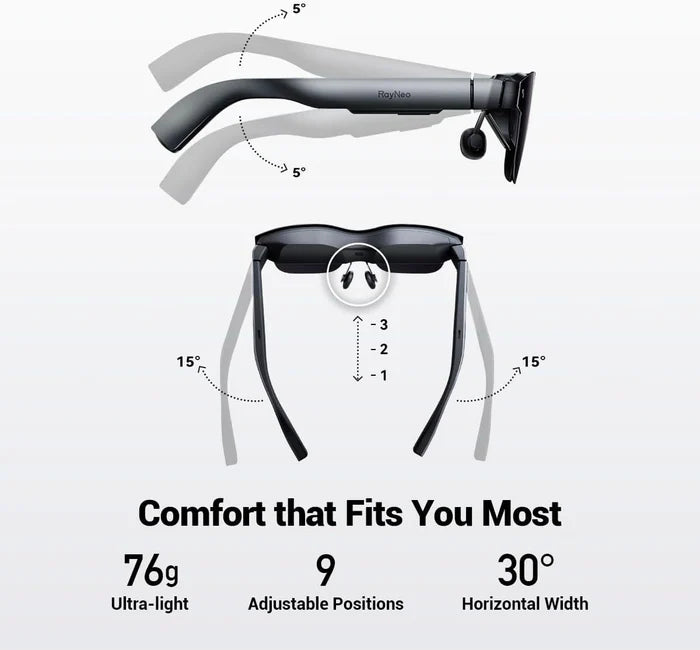 Cargue la imagen en el visor de la galería, FFalcon RayNeo AR Glass Air 2 - Portable Pocket 201&quot; 120Hz AR VR XR Glass Wearable Monitor - Polar Tech Australia
