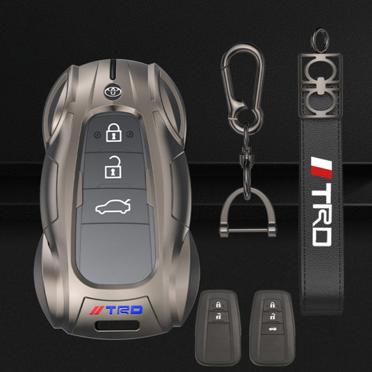 Toyota Metal Cool Fashionable Car Key Fob Case Cover For Crown, Corolla, Camry, C-HR, BZ4X, Prado, RAV4, Avalon, Prius, Alpharo, Mirai