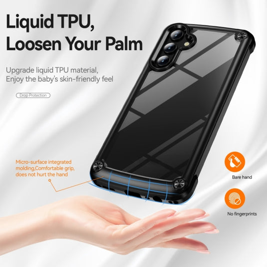 Samsung Galaxy A15 (SM-A155, SM-A156) - TPU+PC 2-in-1 Transparent Shockproof Phone Case