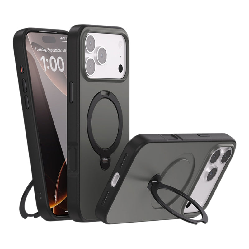 Chargez l&#39;image dans la visionneuse de la galerie, Apple iPhone 17 Pro - Contrast Color Rotation Holder Magsafe Phone Case
