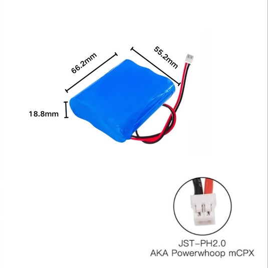 [PH2.0-JST Connector][18650] Universal 2000mAh 12V Rechargeable Li-Ion Lithium Polymer Battery - Polar Tech Australia
