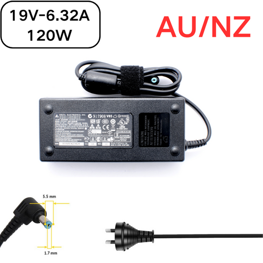 [19V-6.32A/120W][5.5x1.7] Acer Aspire 8940G 8950G 8951G Series Laptop AC Power Supply Adapter Charger