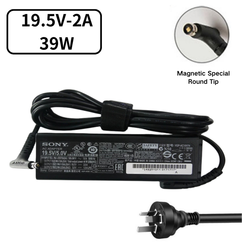 Load image into Gallery viewer, [39W/19.5V-2A] [VGP-AC19V74] Sony VAIO Tap 11 / Z Flip AC Power Adapter Laptop Wall Charger (AU Plug) - Polar Tech Australia
