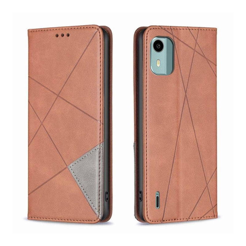 Load image into Gallery viewer, Nokia G11 / G21 - Rhombus Texture Magnetic Leather Phone Case
