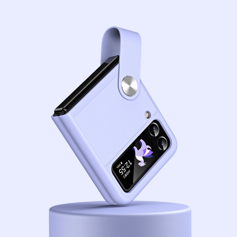 Load image into Gallery viewer, Samsung Galaxy Z Flip 3 (SM-F711) - PU Leather Handheld Stand Phone Case
