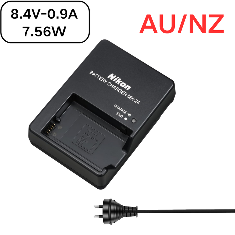 Load image into Gallery viewer, [MH-24][8.4V-0.9A] Nikon D3400 D3100 D3200 D5100 D5200 P7100 D5300 D5600 D5600 D3300 D5200 D3500 Series - Camera Charger Power Supply Adapter
