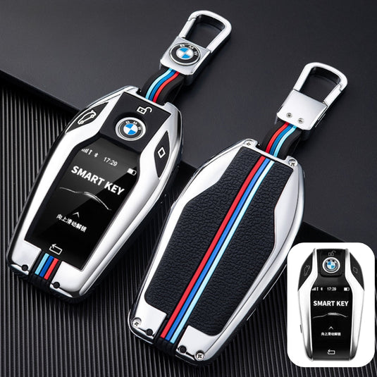 BMW Metal Shell & Soft Silicone Full Protection Car Key Fob Case Cover For 5, 6, 7 Series, X3, X5, X6, X7