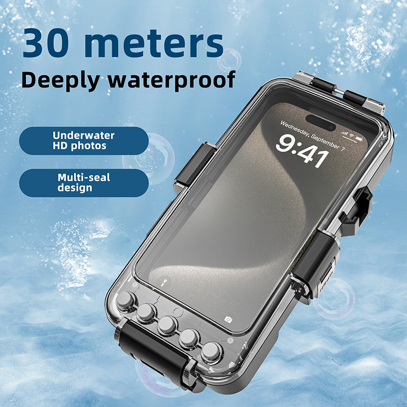 Cargue la imagen en el visor de la galería, [Upgade Version Bluetooth Version][Diving IPX8 30M/98FT Waterproof] Universal iPhone Samsung Google Moto - Redpepper Underwater Protective Lanyard Mobile Phone Case - Polar Tech Australia
