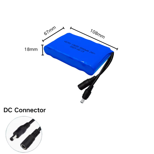[DC Connector][18650] Universal 3000mAh 24V Rechargeable Li-Ion Lithium Polymer Battery - Polar Tech Australia