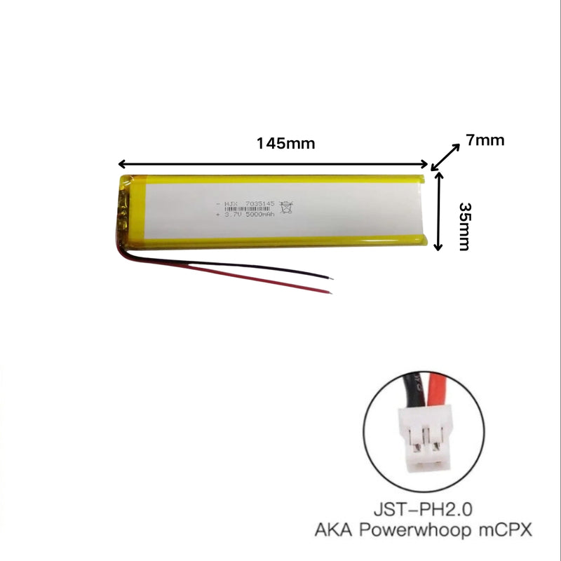 Load image into Gallery viewer, [PH2.0-JST Connector][7035145] Universal 5000mAh 3.7V Rechargeable Li-Ion Lithium Polymer Battery - Polar Tech Australia
