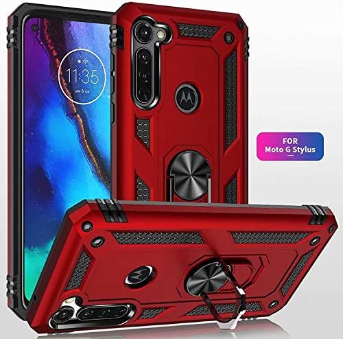 [Magnetic Ring Kickstand] Motorola Moto G Stylus - Shield Shockproof Rugged Heavy Duty Case - Polar Tech Australia