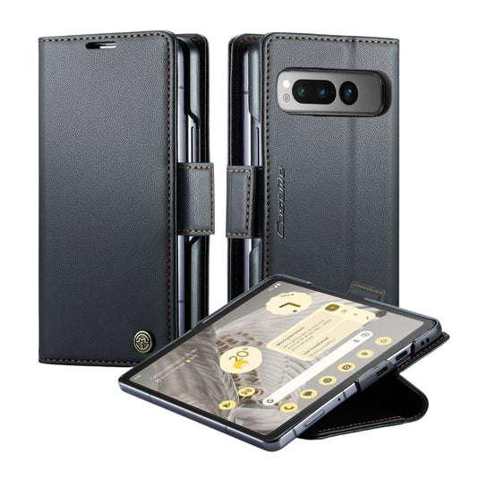 Google Pixel Fold - Butterfly Buckle Litchi Texture RFID Anti-theft Leather Phone Case - Polar Tech Australia