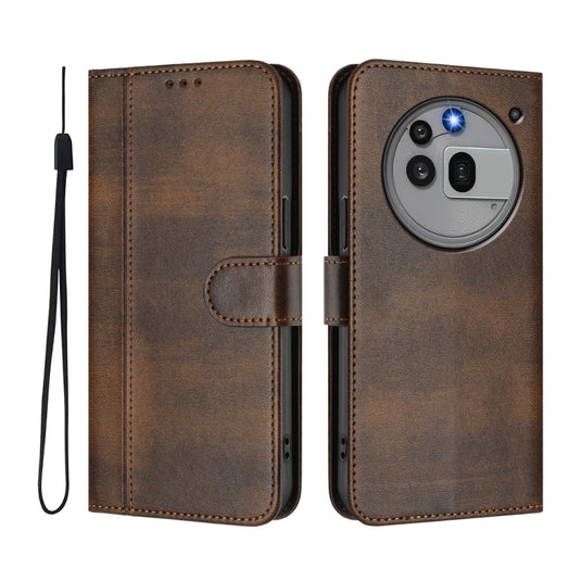 Nothing Phone (2a) - Line Splicing Buckle Retro Leather Phone Case