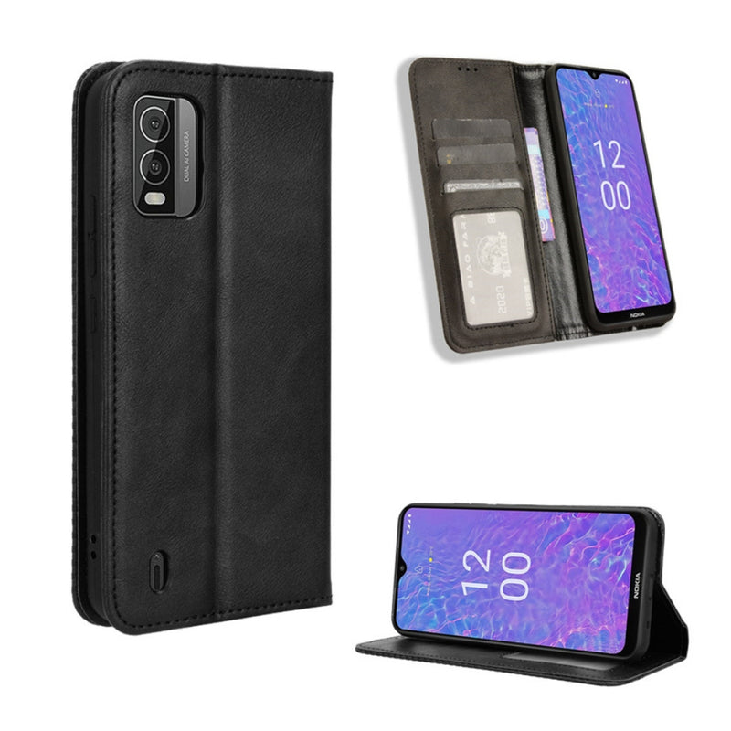 Chargez l&#39;image dans la visionneuse de la galerie, Nokia C210 - Magnetic Buckle Retro Texture Leather Phone Case
