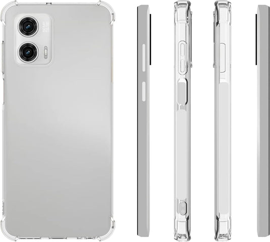 Motorola Moto G73 - AirPillow Cushion Transparent Soft Clear TPU Four Corners Protective Case - Polar Tech Australia