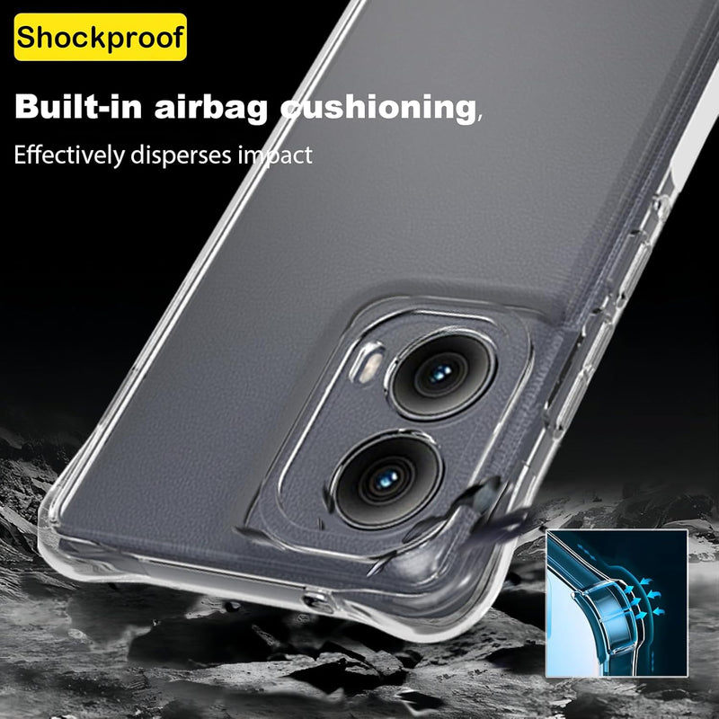 Load image into Gallery viewer, Motorola Moto Edge 2024 - AirPillow Cushion Transparent Soft Clear TPU Four Corners Protective Case - Polar Tech Australia

