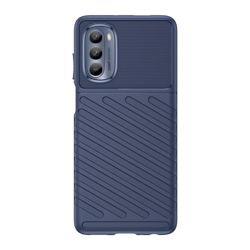 Chargez l&#39;image dans la visionneuse de la galerie, Motorola Moto G82 - Thunder Series Twill Texture Thickened Anti-fall Protection TPU Case - Polar Tech Australia
