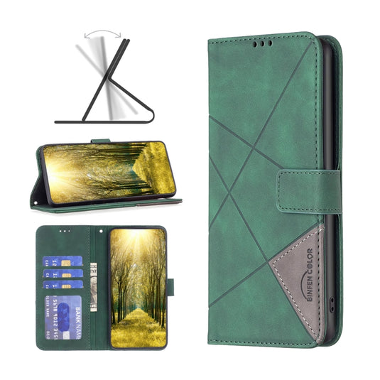 Apple iPhone 17 Pro - Rhombus Texture Magnetic Leather Phone Case