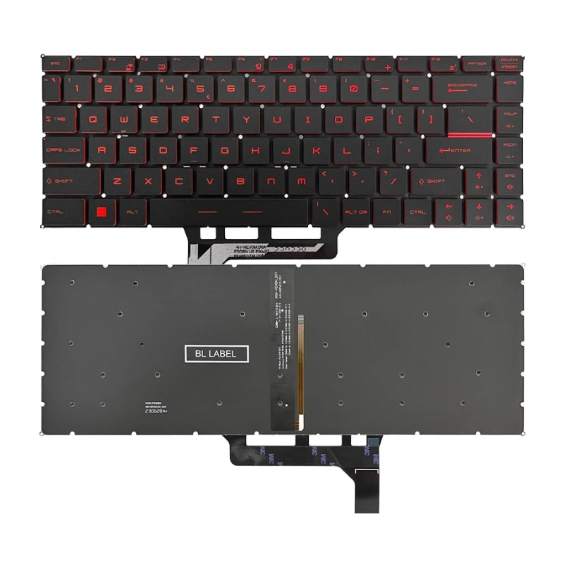Cargue la imagen en el visor de la galería, MSI GF63 MS-16R1 MS-16R2 MS-16R3 MS-16R4 MS-16R5 Series - Laptop Keyboard With Backlit US Layout
