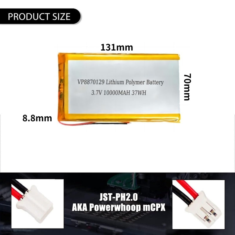 Load image into Gallery viewer, [PH2.0-JST Connector][8870129] Universal 10000mAh 3.7V Rechargeable Li-Ion Lithium Polymer Battery - Polar Tech Australia
