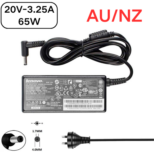 [20V-3.25A/65W][4.0x1.7] Lenovo IdeaPad Miix Yoga Chromebook Flex Laptop AC Power Supply Adapter Fast Quick Charger - Polar Tech Australia
