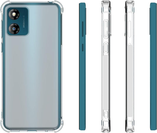 Motorola Moto E13 - AirPillow Cushion Transparent Soft Clear TPU Four Corners Protective Case - Polar Tech Australia
