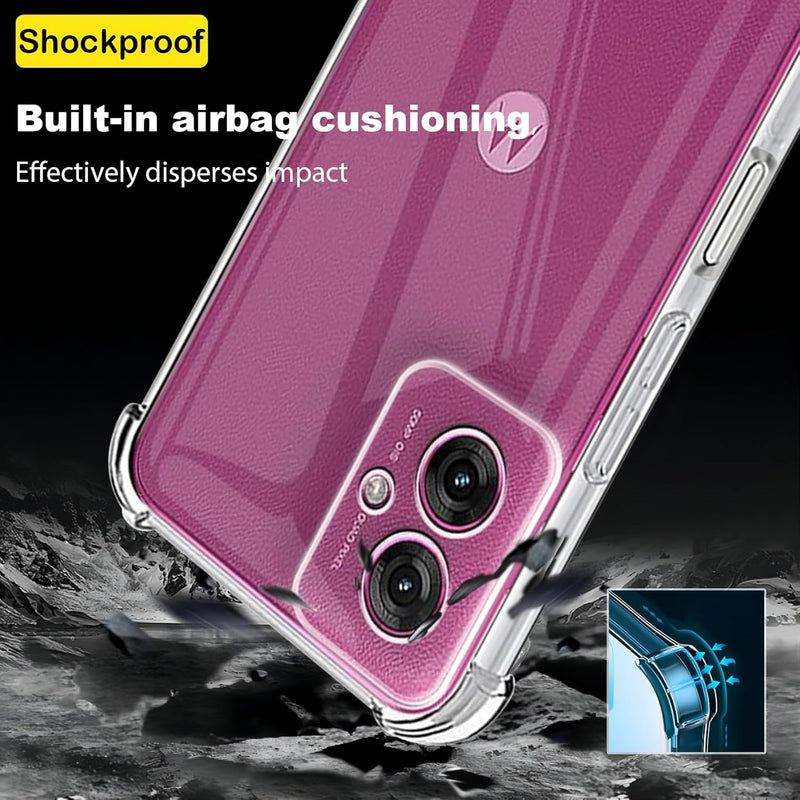 Load image into Gallery viewer, Motorola Moto G55 5G - AirPillow Cushion Transparent Soft Clear TPU Four Corners Protective Case - Polar Tech Australia
