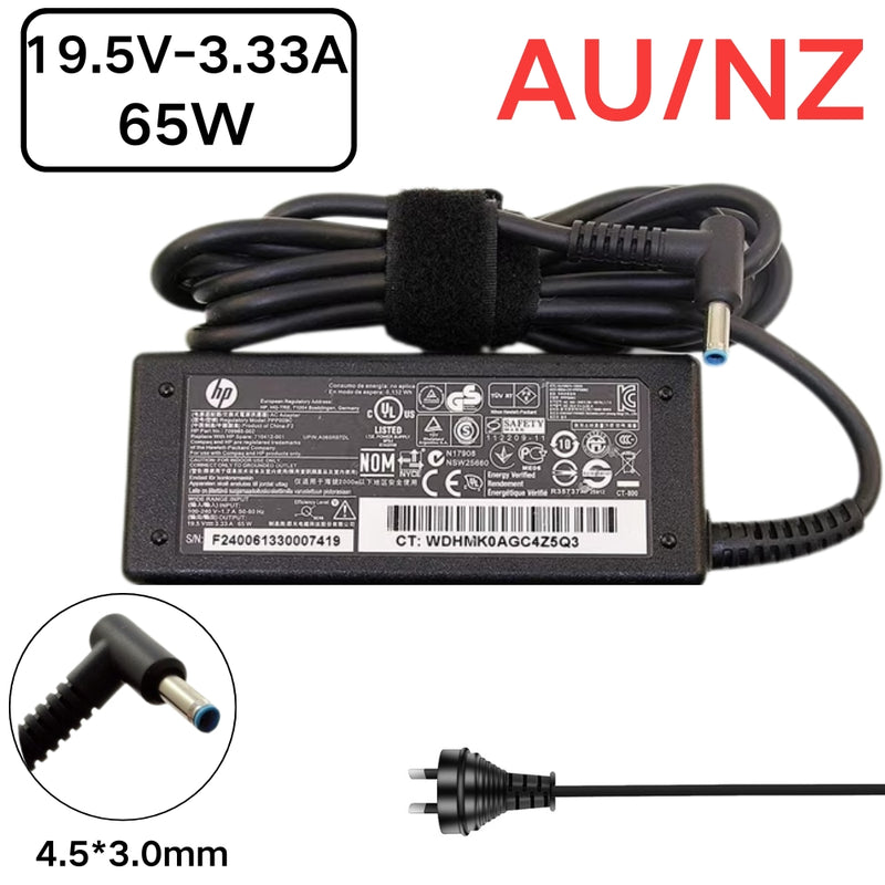 Cargue la imagen en el visor de la galería, [19.5V-3.33A/65W][4.5x3.0 Blue Tip] HP Pavilion x360 &amp; EliteBook &amp; ProBook Laptop AC Power Supply Adapter Charger - Polar Tech Australia
