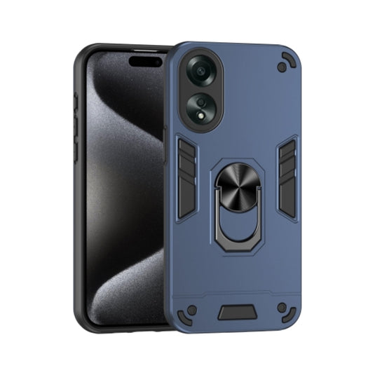 OPPO A17 (CPH2477) - Shockproof Metal Ring Holder Phone Case - Polar Tech Australia