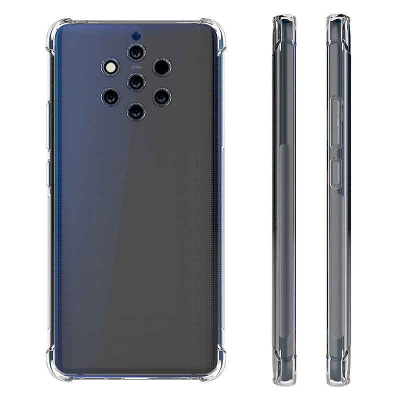 Cargue la imagen en el visor de la galería, Nokia 9 PureView - AirPillow Cushion Transparent Soft Clear TPU Four Corners Protective Case - Polar Tech Australia
