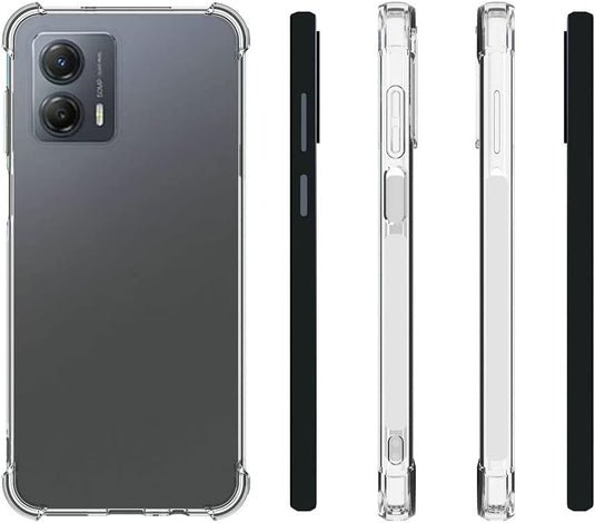 Motorola Moto G53 - AirPillow Cushion Transparent Soft Clear TPU Four Corners Protective Case - Polar Tech Australia