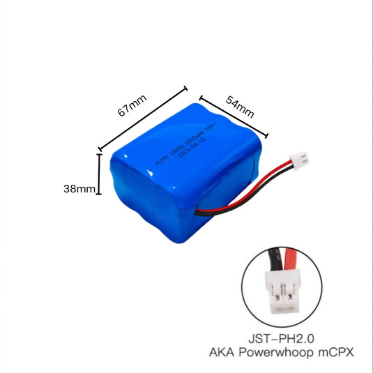 [PH2.0-JST Connector][18650] Universal 6000mAh 12V Rechargeable Li-Ion Lithium Polymer Battery - Polar Tech Australia