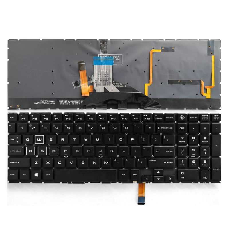 Cargue la imagen en el visor de la galería, HP Omen 5 Air 15-DH TPN-C143 / Pavilion Gaming 15-DC 15-DH TPN-Q211 Series - Laptop Keyboard With Backlit US Layout
