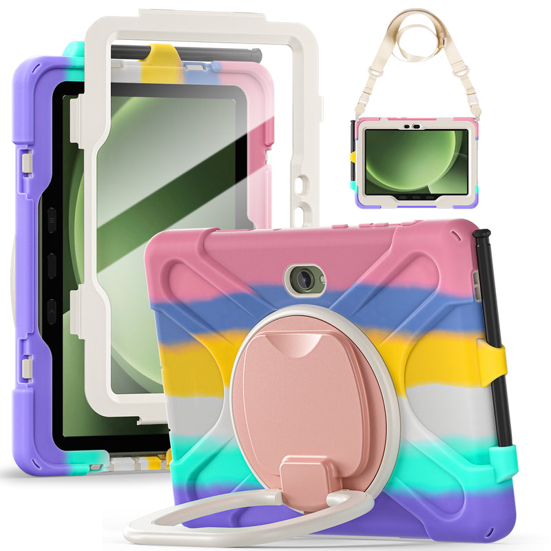 Chargez l&#39;image dans la visionneuse de la galerie, Samsung Galaxy Tab Active Pro / Active 4 Pro / Active 5 Pro Series - Heavy Duty 360 Degree Rotate Stand Hand Strap Case With Shoulder Strap - Polar Tech Australia
