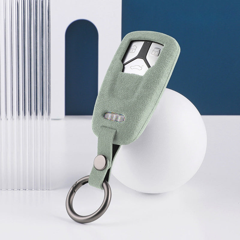Chargez l&#39;image dans la visionneuse de la galerie, Audi Alcantara Remote Car Key Fob Case Cover For A4, A5, A6, Q5, Q7, S4, S5, S7
