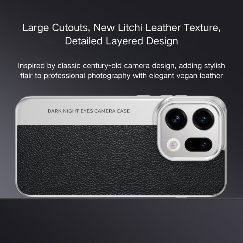 Cargue la imagen en el visor de la galería, OPPO Find X9 - Camera-Style Leather Texture Shockproof &amp; Stylish Hard Shell
