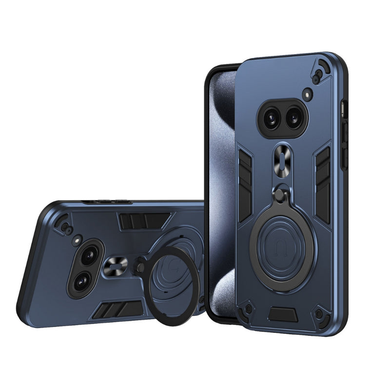Chargez l&#39;image dans la visionneuse de la galerie, Nothing Phone (2) - Metal Ring 360 Degree Rotating Holder PC Hybrid TPU Phone Case
